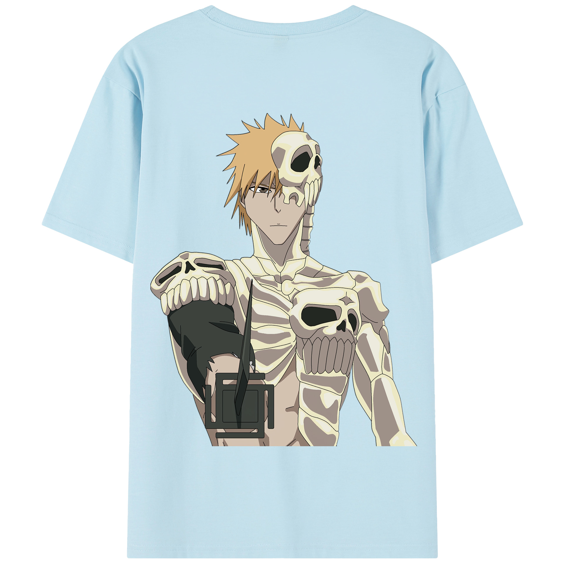 （画像用） ブリーチ 黒崎一護（くろさき いちご）BLEACH Kurosaki Ichigo 綿100％半袖Tシャツ（背面プリント）